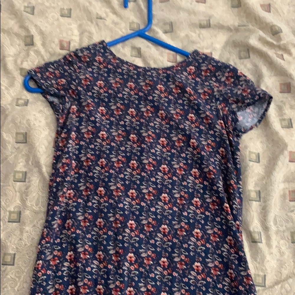 Navy blue floral shirt